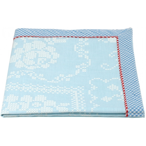 PiP Studio Floral - Guardanapo Cross Stitch Azul 50x50cm*